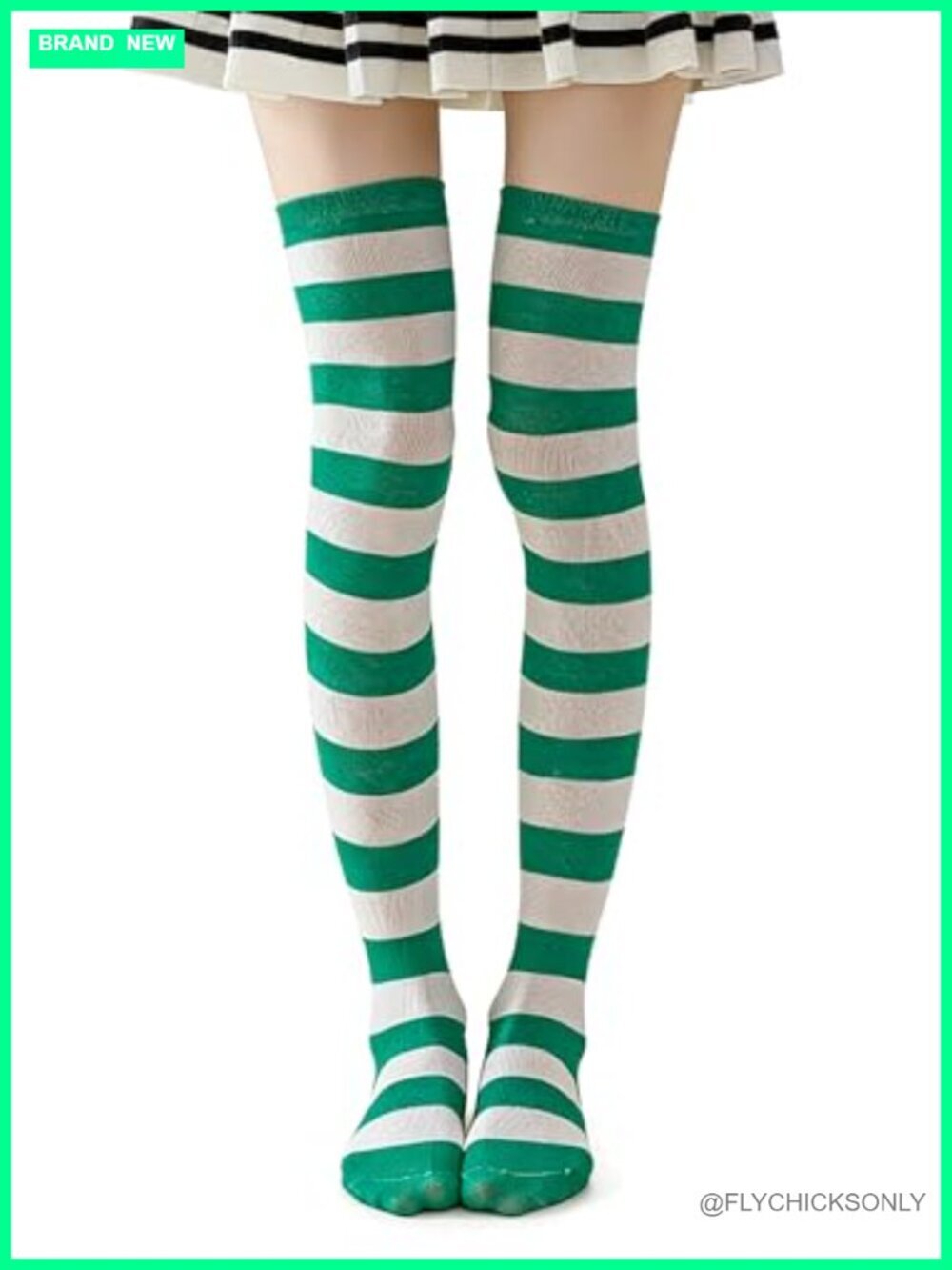 Over Knee Striped Socks Thigh High Leg Warmers Holiday Costume